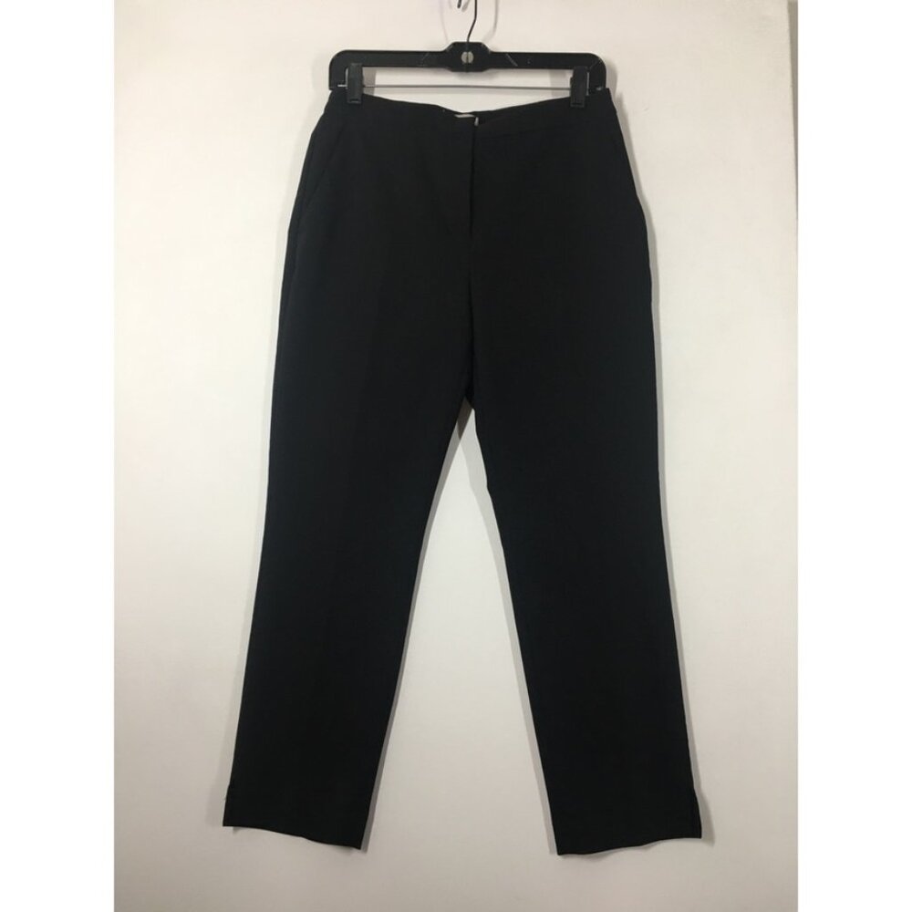 H&M Pants Womens 6 Dress Pants Trouser Slit Sides Pockets Ankle Length Black